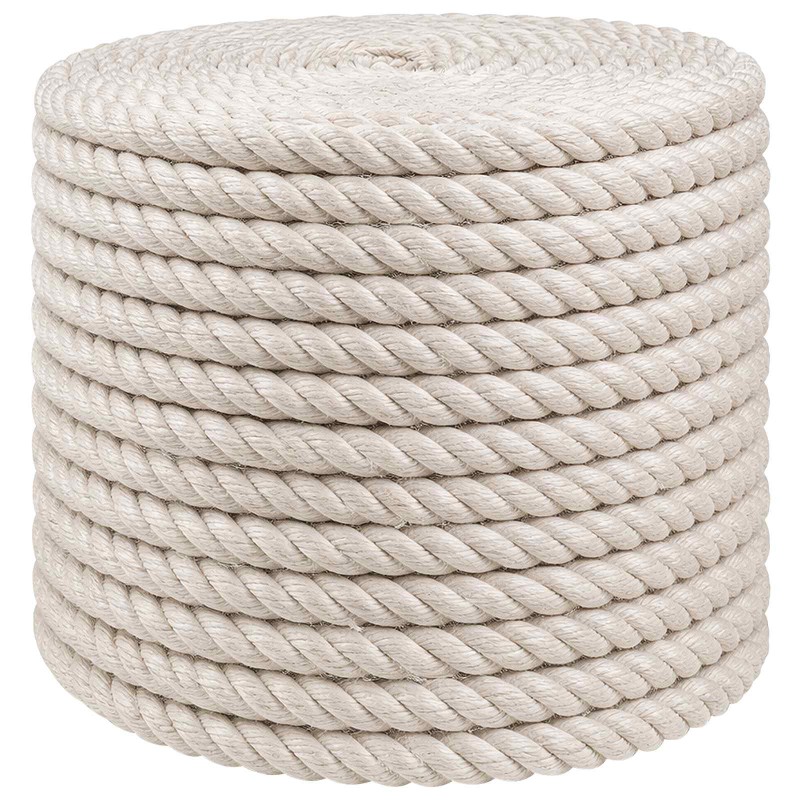 vidaXL Σχοινί Από Τζute 14 mm Λευκό 100% Τζούτα Tossa