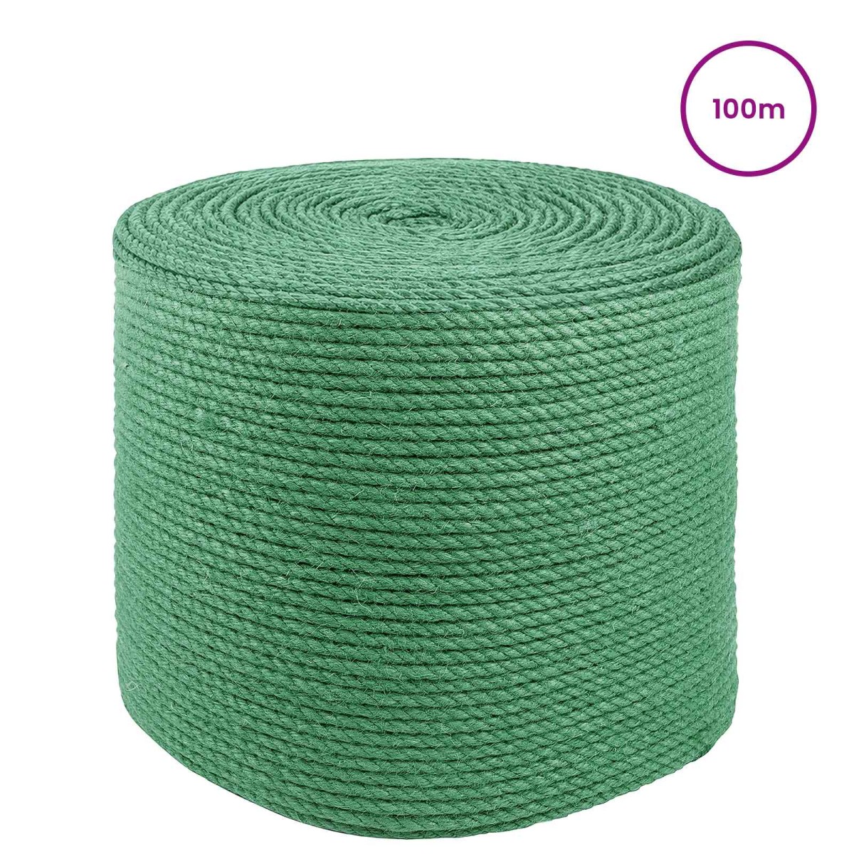 vidaXL 4 mm Πράσινο 100% Τζούτα Tossa