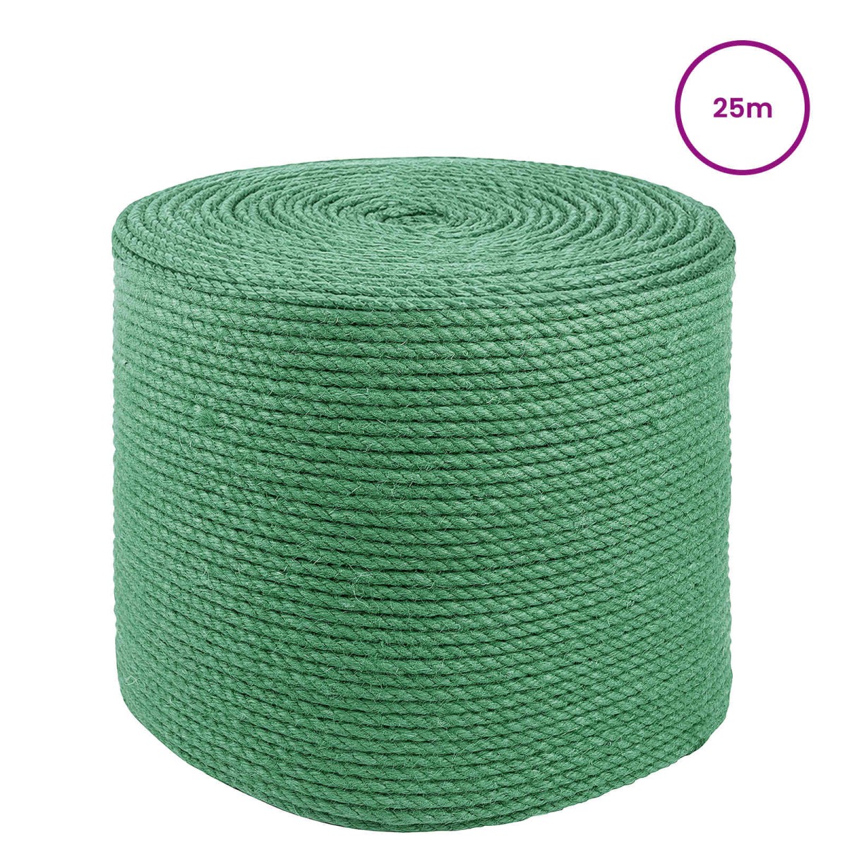 vidaXL Σχοινί Από Τζute 8 mm Πράσινο 100% Τζούτα Tossa