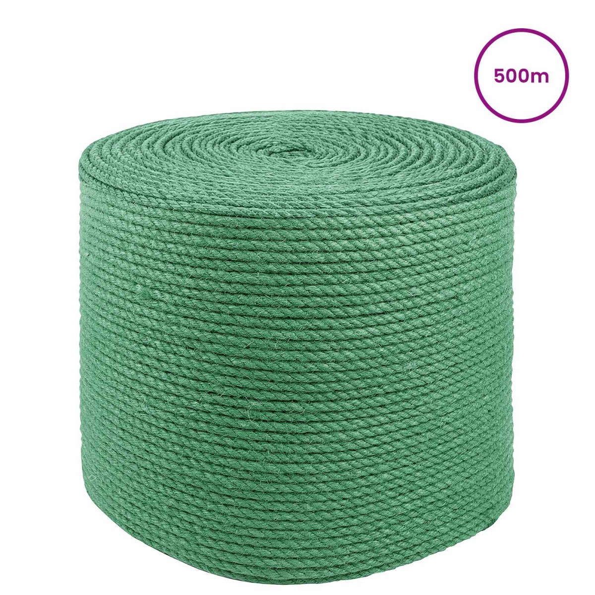 vidaXL Σχοινί Από Τζute 8 mm Πράσινο 100% Τζούτα Tossa