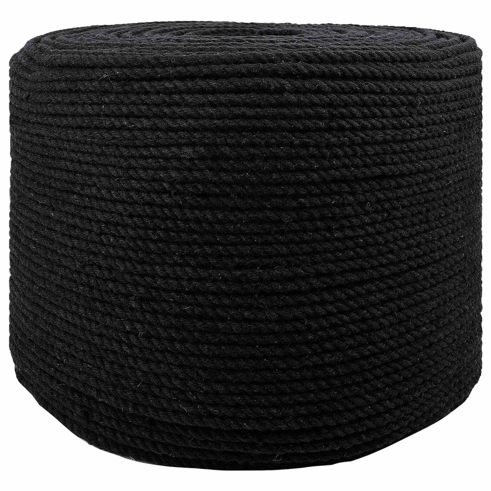 vidaXL Κωτόσχοινo 6 mm 250 m Μαύρο 100% Βαμβάκι