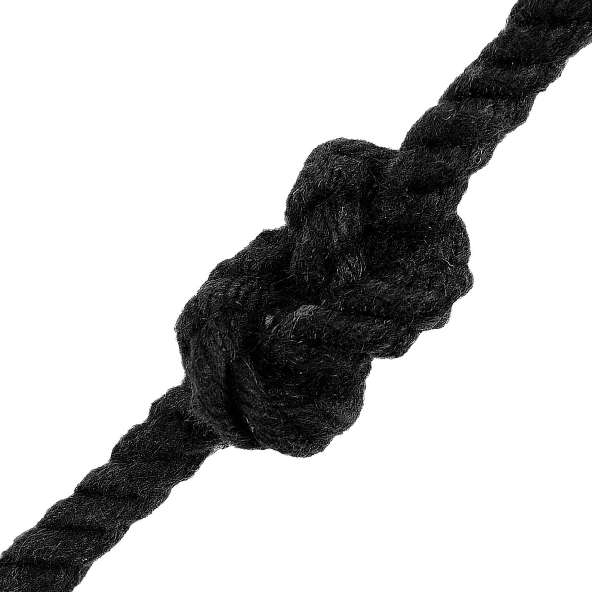 vidaXL Κωτόσχοινo 6 mm 500 m Μαύρο 100% Βαμβάκι