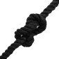 vidaXL Κωτόσχοινo 14 mm 25 m Μαύρο 100% Βαμβάκι