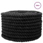 vidaXL Κωτόσχοινo 20 mm 100 m Μαύρο 100% Βαμβάκι