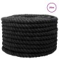 vidaXL Κωτόσχοινo 24 mm 25 m Μαύρο 100% Βαμβάκι