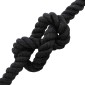 vidaXL Κωτόσχοινo 24 mm 25 m Μαύρο 100% Βαμβάκι