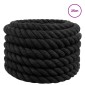 vidaXL Κωτόσχοινo 36 mm 25 m Μαύρο 100% Βαμβάκι