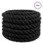 vidaXL Κωτόσχοινo 60 mm 10 m Μαύρο 100% Βαμβάκι