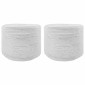 vidaXL Cotton Twine 2 τμχ. 2 mm 100 m Λευκό 100% Βαμβάκι