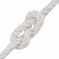 vidaXL Κωτόσχοινo 6 mm 100 m Λευκό 100% Βαμβάκι