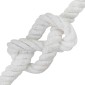 vidaXL Κωτόσχοινo 14 mm 25 m Λευκό 100% Βαμβάκι