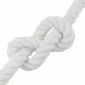 vidaXL Κωτόσχοινo 16 mm 25 m Λευκό 100% Βαμβάκι