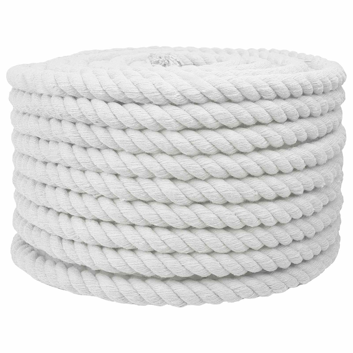 vidaXL Κωτόσχοινo 20 mm 25 m Λευκό 100% Βαμβάκι