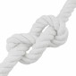 vidaXL Κωτόσχοινo 20 mm 100 m Λευκό 100% Βαμβάκι