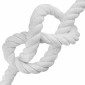 vidaXL Κωτόσχοινo 30 mm 50 m Λευκό 100% Βαμβάκι