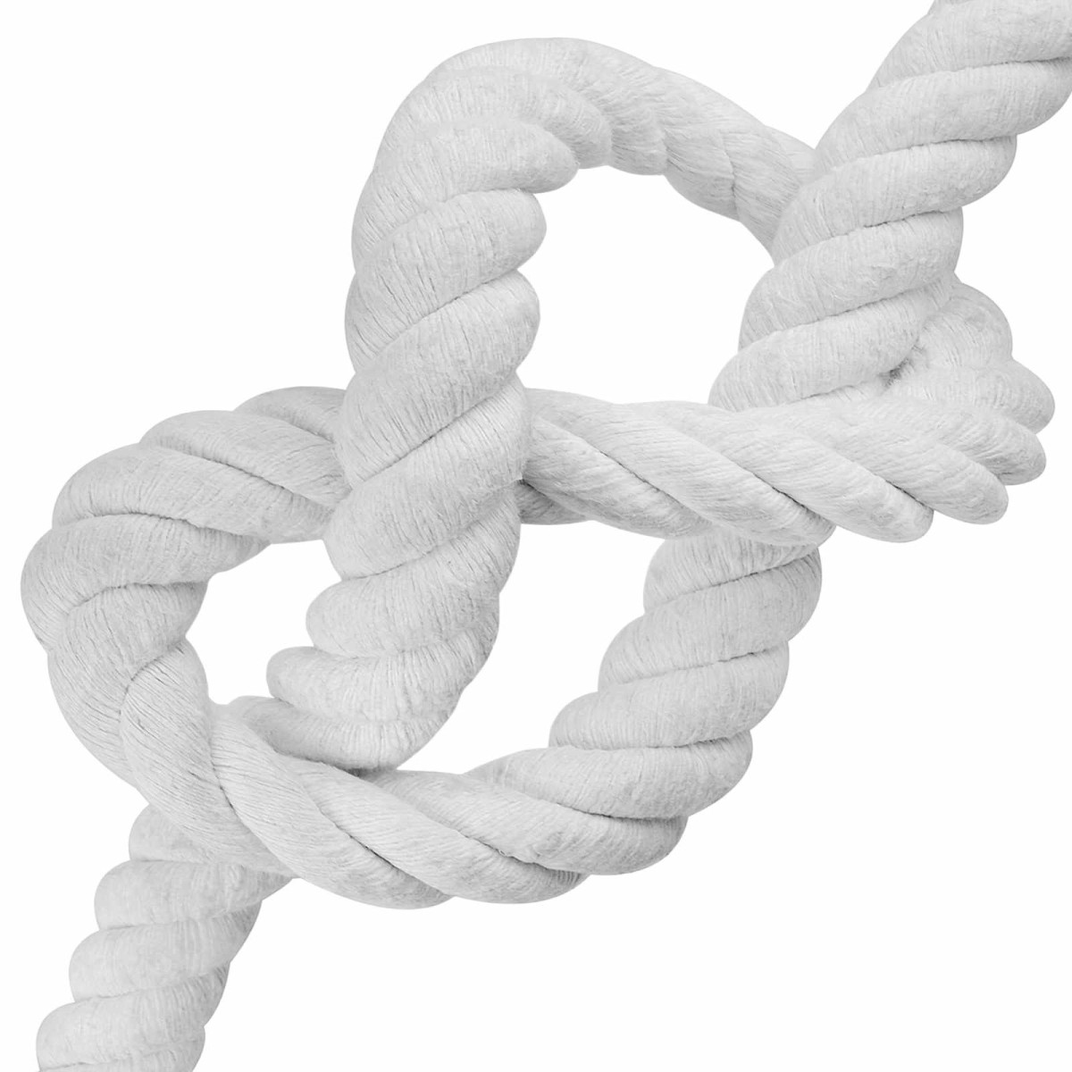 vidaXL Κωτόσχοινo 40 mm 10 m Λευκό 100% Βαμβάκι