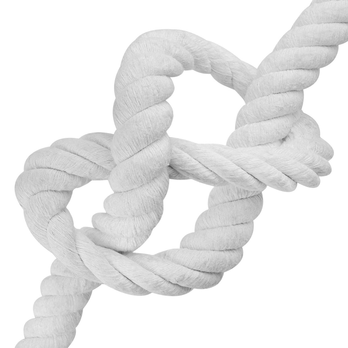 vidaXL Κωτόσχοινo 50 mm 5 m Λευκό 100% Βαμβάκι