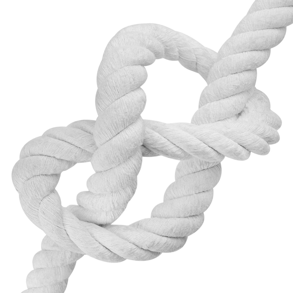 vidaXL Κωτόσχοινo 60 mm 5 m Λευκό 100% Βαμβάκι