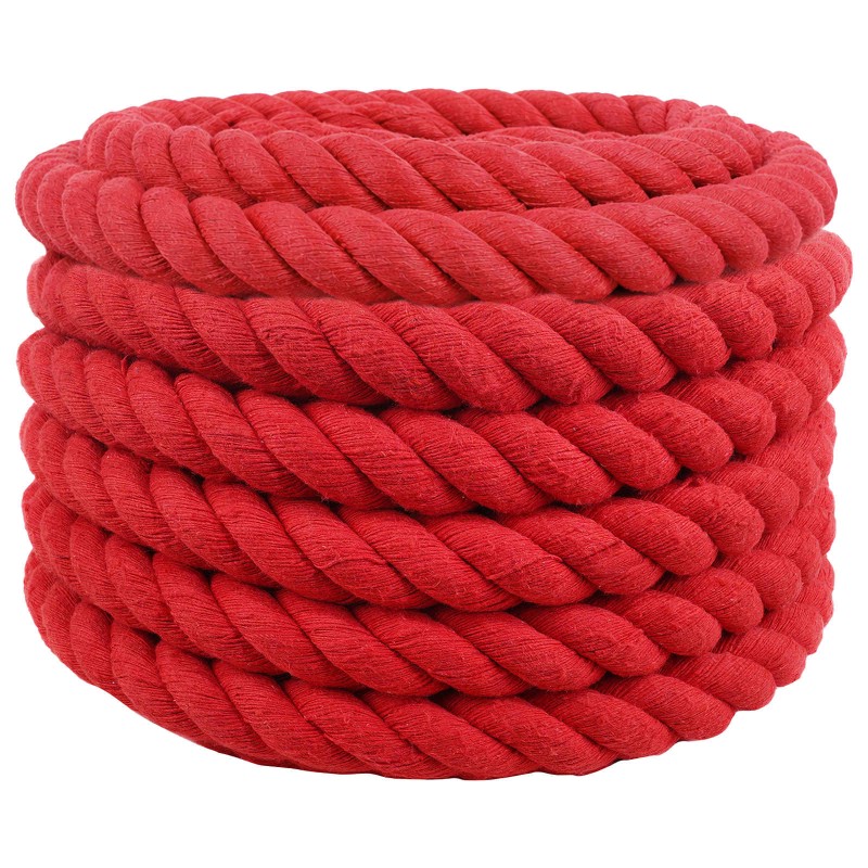 vidaXL Κωτόσχοινo 36 mm 25 m Κόκκινο 100% Βαμβάκι