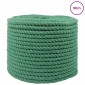 vidaXL Κωτόσχοινo 14 mm 50 m Πράσινο 100% Βαμβάκι