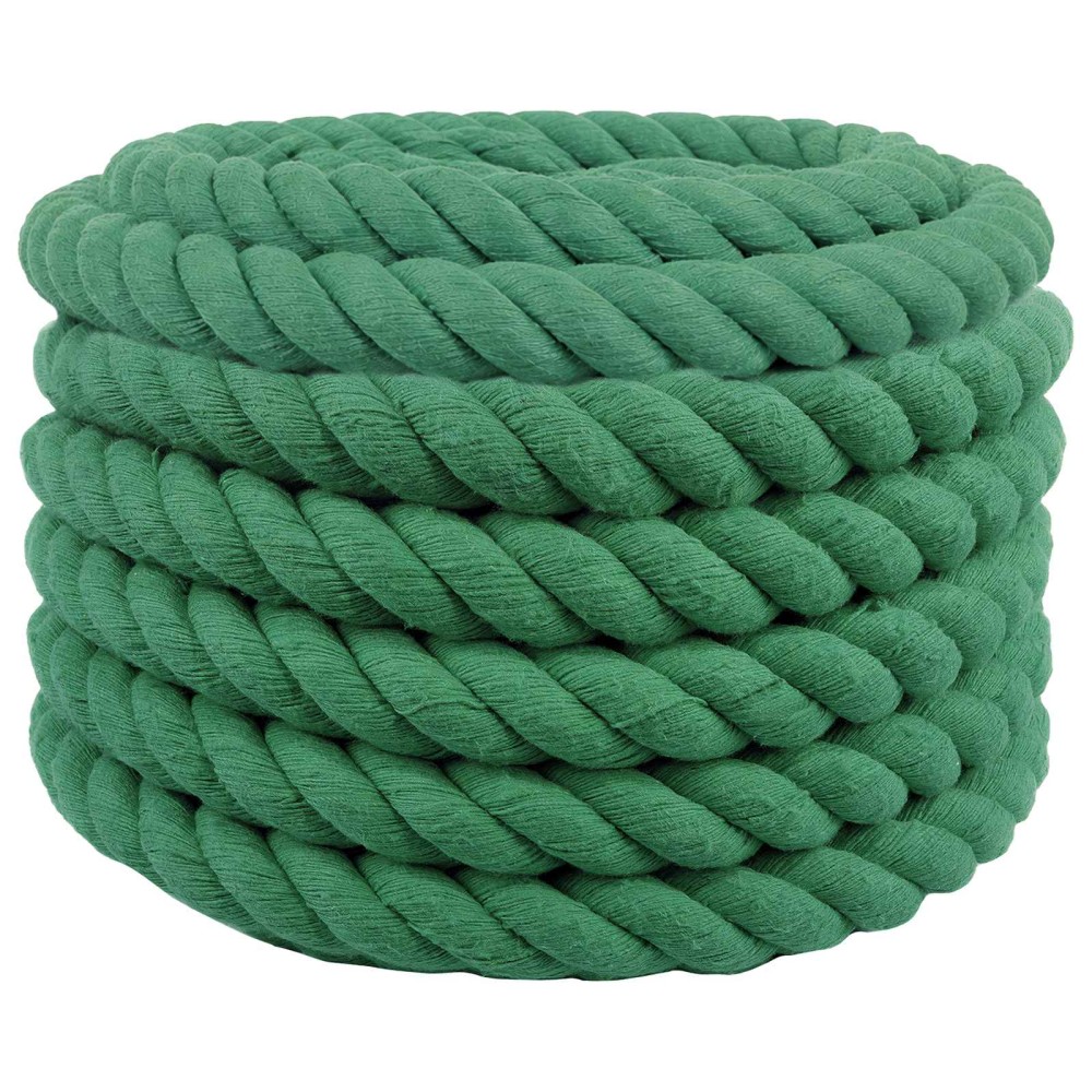 vidaXL Κωτόσχοινo 36 mm 25 m Πράσινο 100% Βαμβάκι