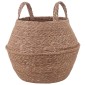vidaXL Γλάστρα με Χερούλια Φυσικό Ø 32 x 32 cm 100% Θαλασσόχορτο