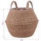 vidaXL Γλάστρα με Χερούλια 2 τμχ. Φυσικό Ø 32 x 32 cm