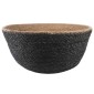 vidaXL Γλάστρα με Χερούλια Μαύρο Ø 32 x 32 cm 100% Θαλασσόχορτο