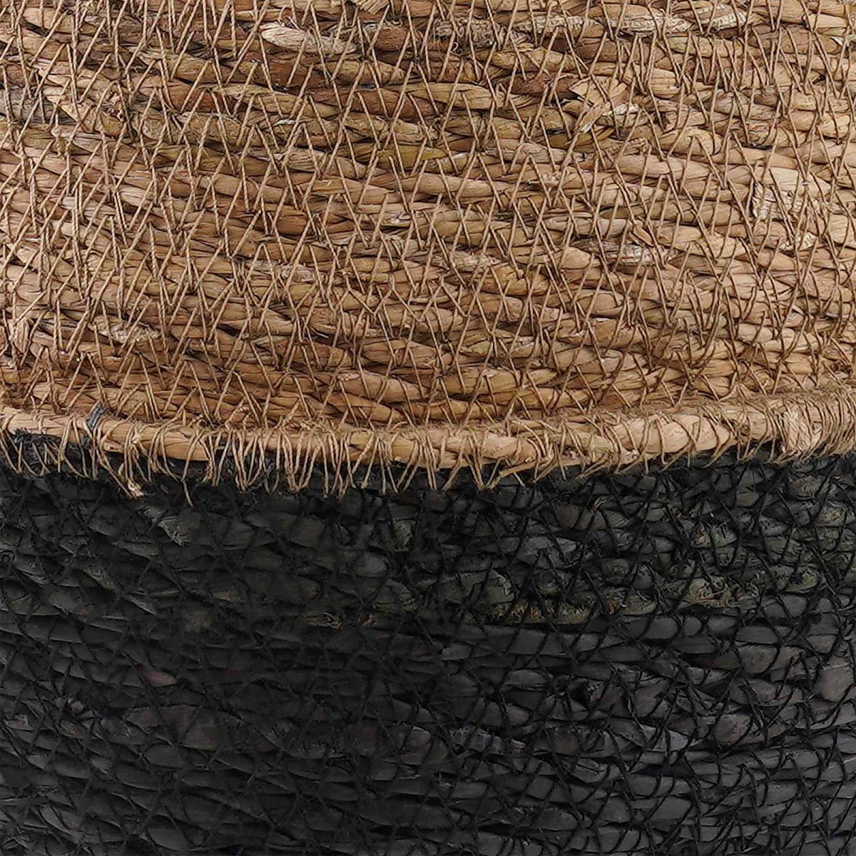 vidaXL Γλάστρα με Χερούλια 2 τμχ. Μαύρο Ø 45 x 36 cm 100% Θαλασσόχορτο