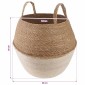 vidaXL Γλάστρα με Χερούλια Λευκό Ø 32 x 32 cm 100% Θαλασσόχορτο