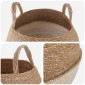 vidaXL Γλάστρα με Χερούλια 2 τμχ. Λευκό Ø 32 x 32 cm 100% Θαλασσόχορτο
