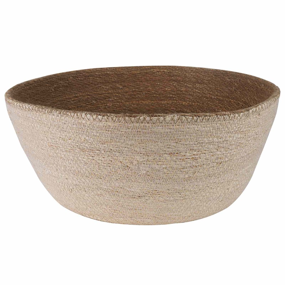 vidaXL Γλάστρα με Χερούλια 2 τμχ. Λευκό Ø 45 x 36 cm 100% Θαλασσόχορτο
