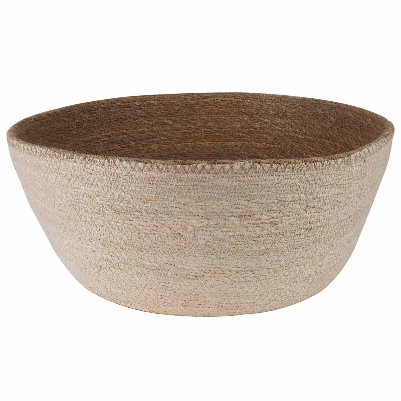 vidaXL Γλάστρα με Χερούλια 2 τμχ. Λευκό Ø 45 x 36 cm 100% Θαλασσόχορτο