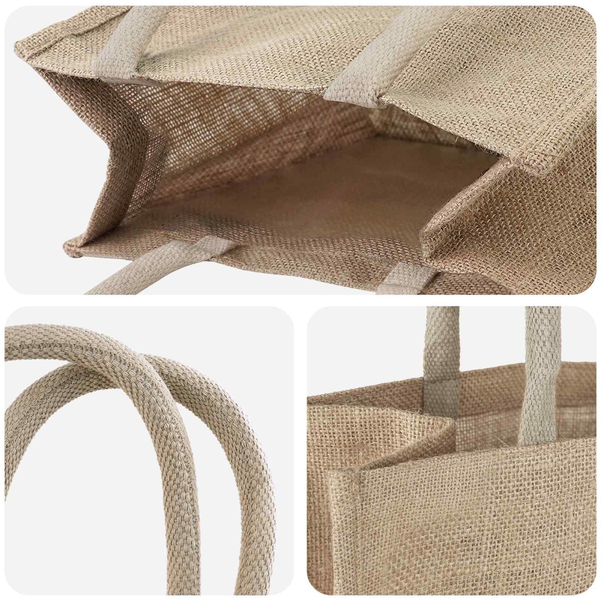 vidaXL Τσάντες από γιούτα 50 Φυσικό 26 x 22 x 14 εκ 100% Γιούτα Τοσσά