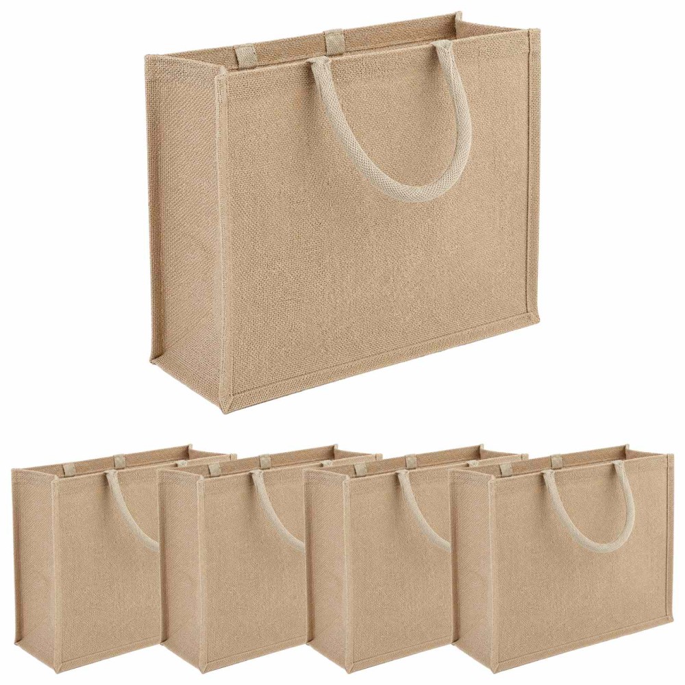 vidaXL Τσάντες από γιούτα 5 Φυσικό 42 x 33 x 19 εκ 100% Γιούτα Τοσσά