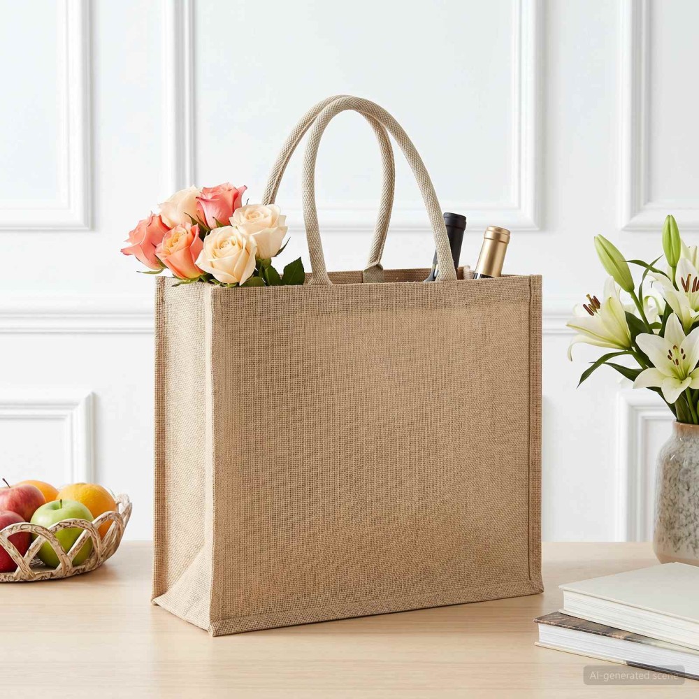 vidaXL Τσάντες από γιούτα 5 Φυσικό 42 x 33 x 19 εκ 100% Γιούτα Τοσσά