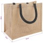 vidaXL Τσάντες από γιούτα 5 Φυσικό και Μαύρο 26 x 22 x 14 εκ