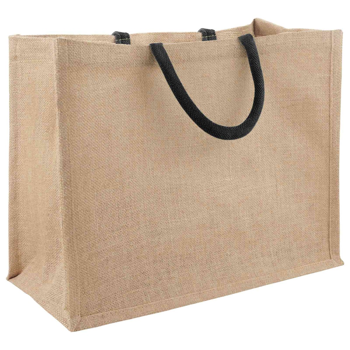 vidaXL Τσάντες από γιούτα 10 Φυσικό και Μαύρο 42 x 33 x 19 εκ