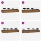 vidaXL Κηροπήγιο Φυσικό 50 x 15 x 10 εκ Μασίφ ξύλο teak