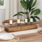 vidaXL Κηροπήγιο Φυσικό 50 x 15 x 10 εκ Μασίφ ξύλο teak