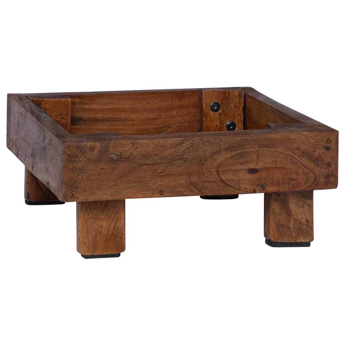 vidaXL Βάση φυτών 3 τμχ. Καφέ 35 x 35 x 12 cm Ξύλο Μαόνι