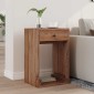 vidaXL Κομοδίνο Καφέ 63 x 30 x 79 εκ Στερεό ξύλο Μαόνι