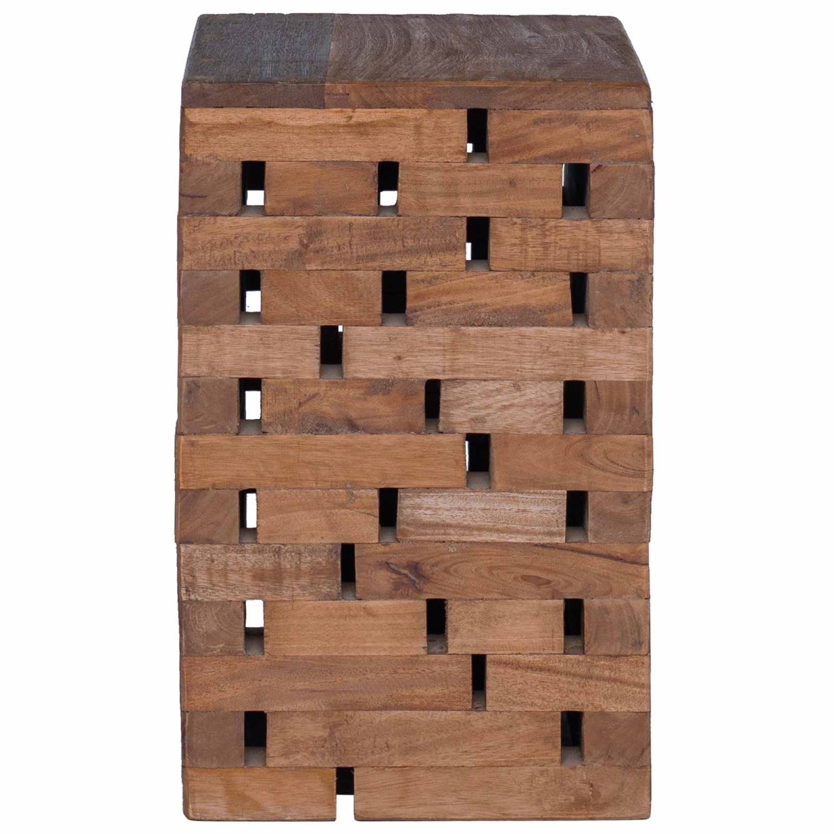 vidaXL Σκαμνί Φυσικό 29 x 29 x 48 εκ. Μασίφ ανακυκλωμένο ξύλο