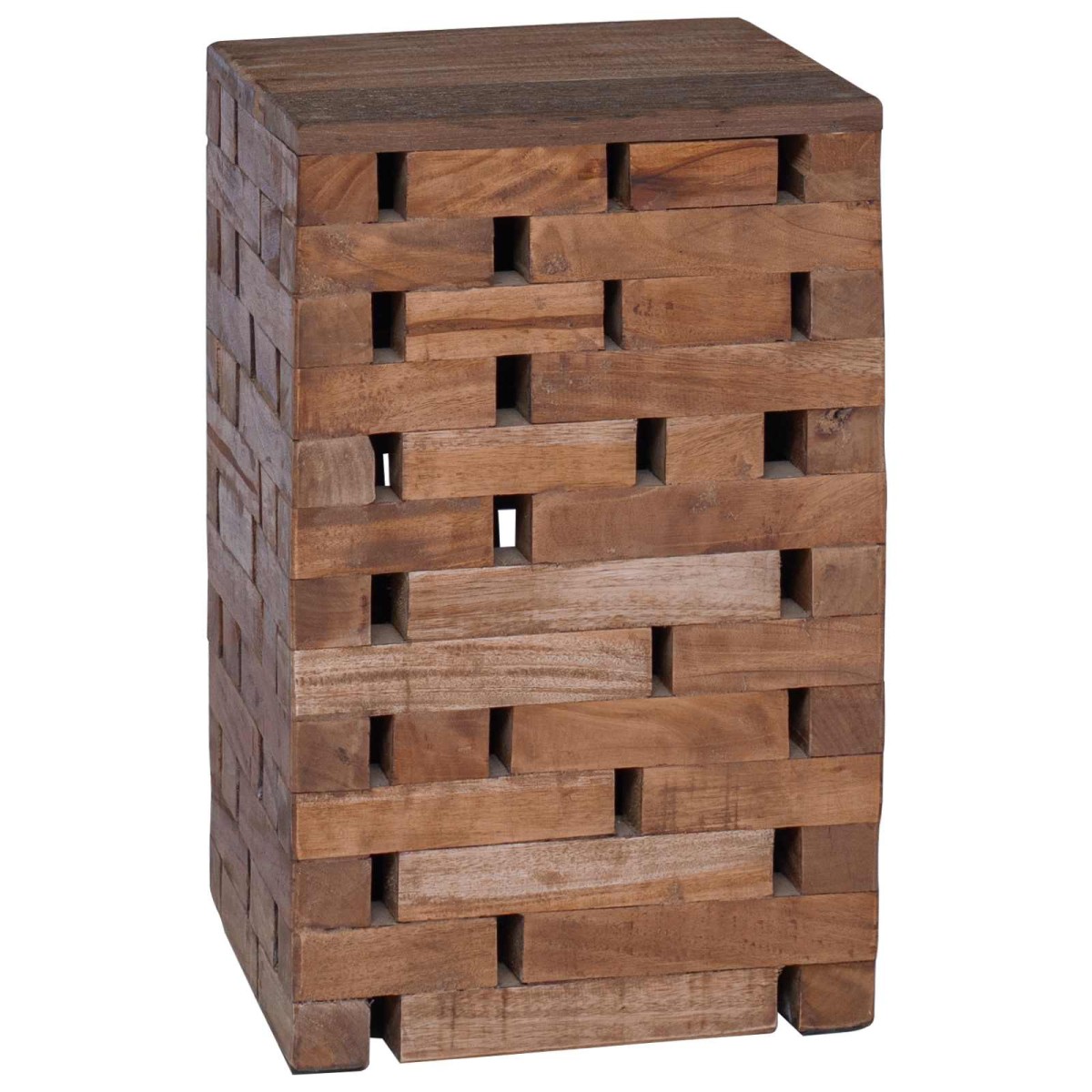 vidaXL Σκαμνί Φυσικό 29 x 29 x 48 εκ. Μασίφ ανακυκλωμένο ξύλο