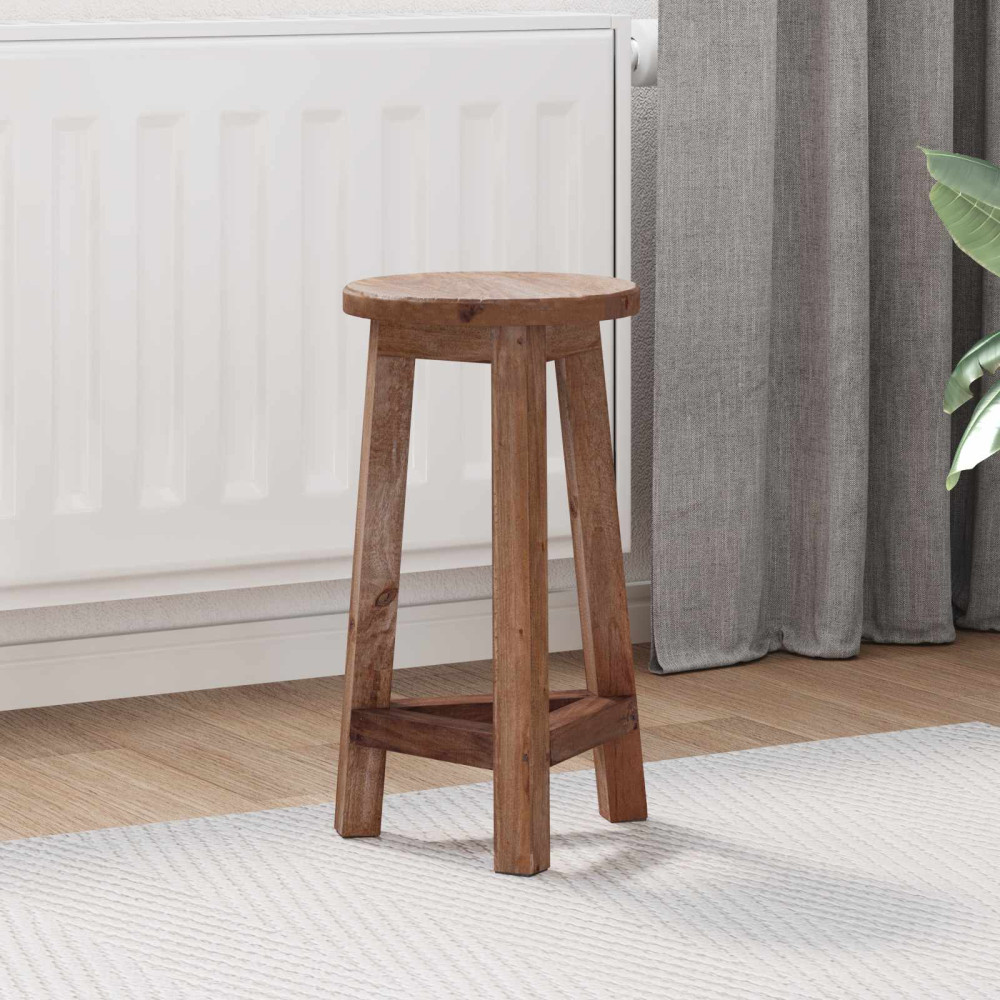 vidaXL Σκαμνί Φυσικό 28 x 28 x 50 εκ. Ξύλο Μαόνι