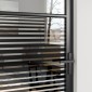 vidaXL Γυάλινη πόρτα Ριγέ Μαύρο 76 x 3,5 x 201,5 εκ Αλουμίνιο