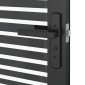 vidaXL Γυάλινη πόρτα Ριγέ Μαύρο 76 x 3,5 x 201,5 εκ Αλουμίνιο