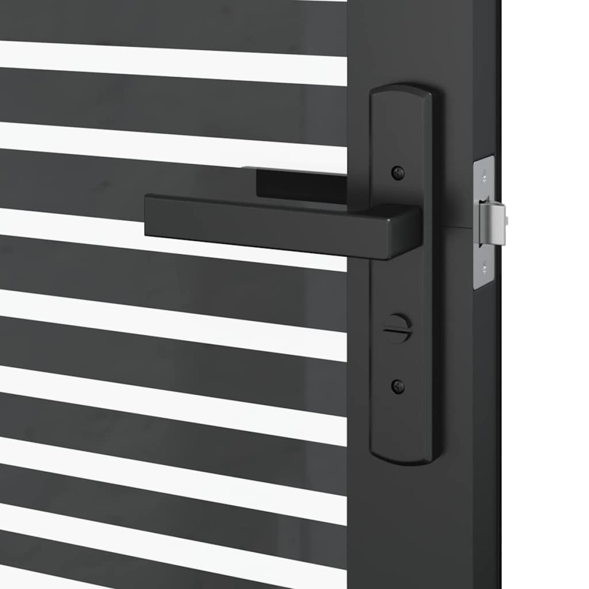 vidaXL Γυάλινη πόρτα Ριγέ Μαύρο 93 x 3,5 x 201,5 εκ Αλουμίνιο