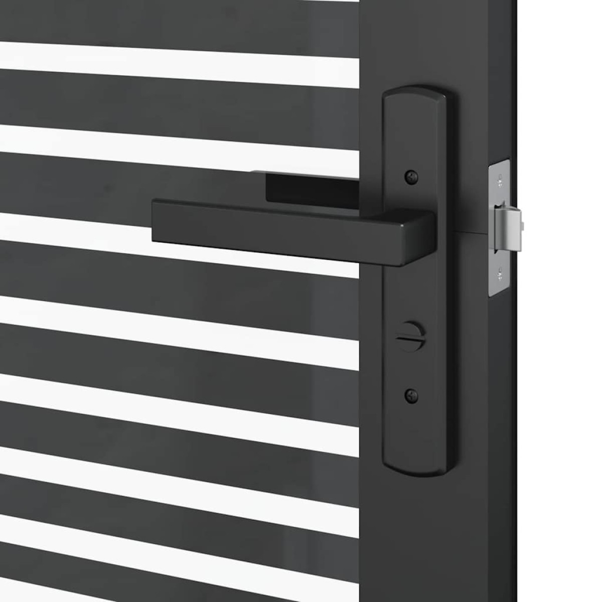 vidaXL Γυάλινη πόρτα Ριγέ Μαύρο 102,5 x 3,5 x 201,5 εκ Αλουμίνιο