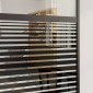 vidaXL Γυάλινη πόρτα Ριγέ Μαύρο 90 x 2 x 205 εκ. Αλουμίνιο